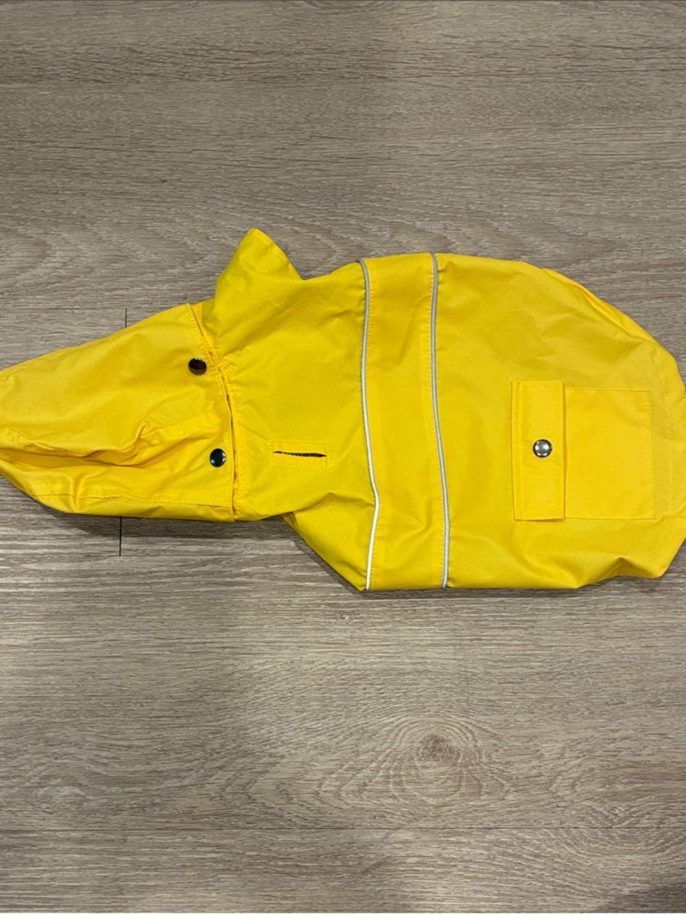 Small Hooded Yellow Waterproof Rain Jacket for Dogs